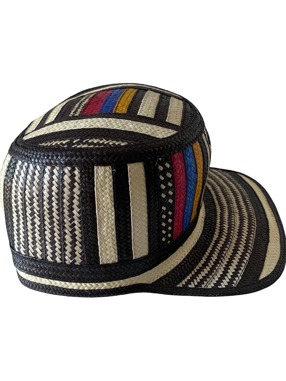 Colombian Handmade Straw Cap Adjust Unisex Woven Sombrero Colombiano Braided Hat - Picture 3 of 10